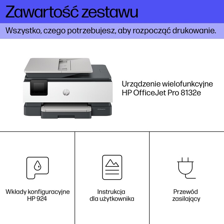 HP OfficeJet Pro HP 8132e All-in-One Printer, Color, Printer for Home, Print, copy, scan, fax, HP Instant Ink eligible; Automati