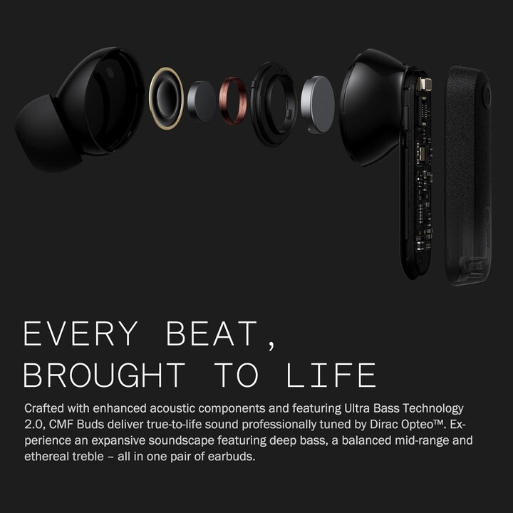CMF by Nothing Buds Pro 2 Gris Claro - Auriculares Bluetooth