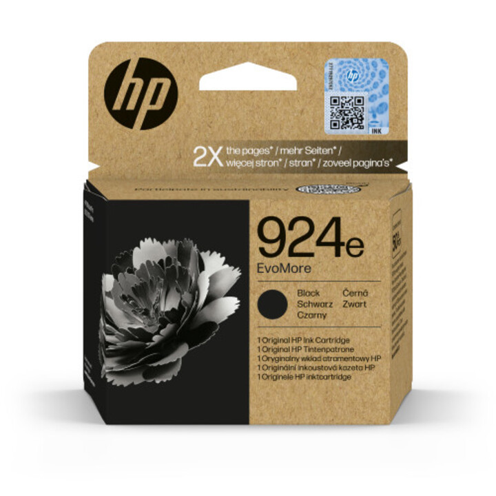 HP Original Evomore 924e schwarze Tintenpatrone