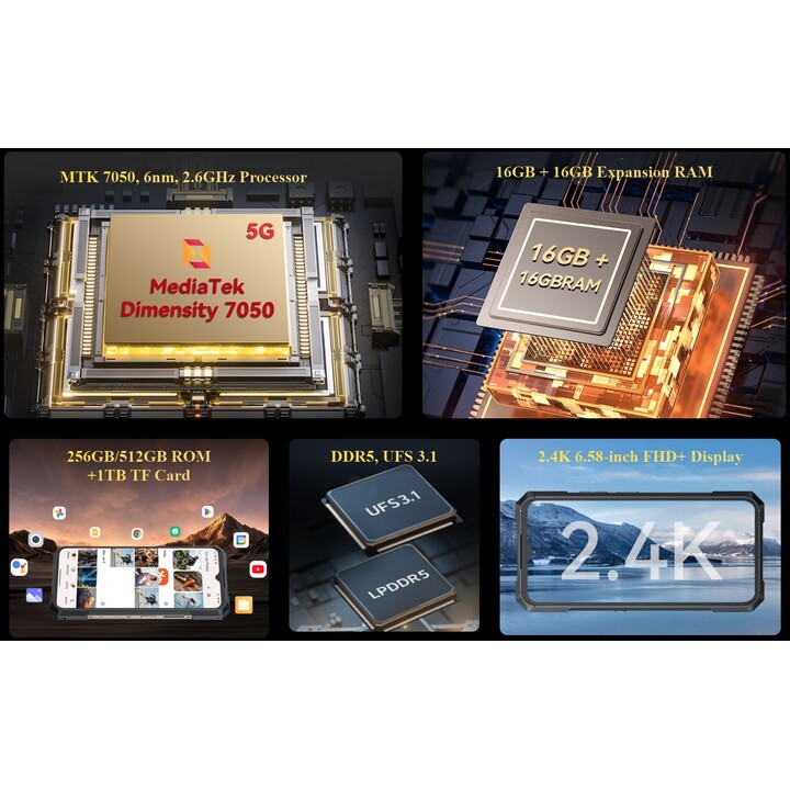 Cubot KingKong X 16GB 512GB Dual Sim Nero