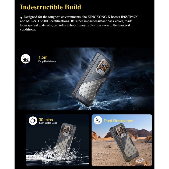 Cubot KingKong X 16GB 512GB Dual Sim Nero