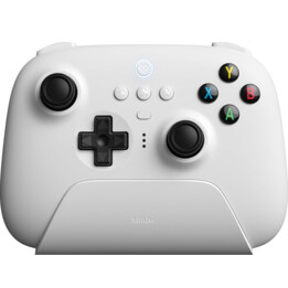 Gamepad 8BitDo Ultimate WiFi 2.4G com base de carregamento Branca - Controlador Nintendo Switch/Smartphone/PC