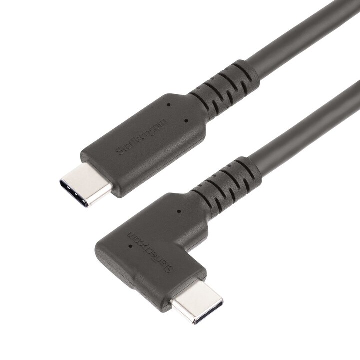 STARTECH RUSB31CC1MBR cable USB-C rugerizado acodado 1 m negro