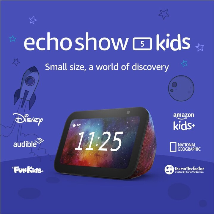 Amazon Echo Show 5 (3rd generation) Kids, space design