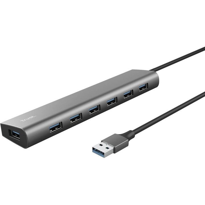 Trust Concentrador USB 3.2 Gen1 Trust Halyx 7xusb 1xusb-C