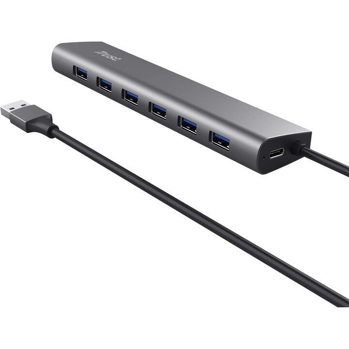 USB 3.2 Gen1 Hub Trust Halyx/ 7xUSB/ 1xUSB-C