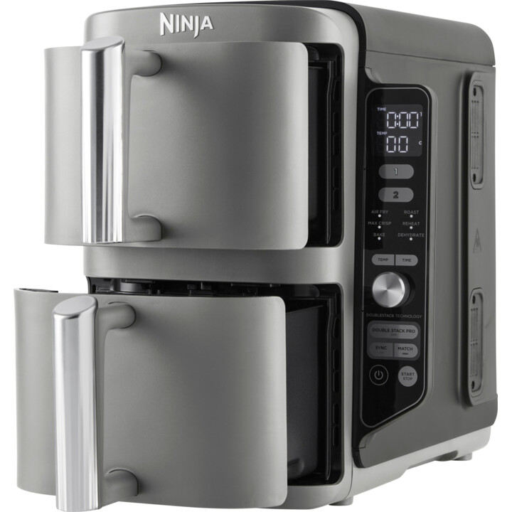 Friggitrice Ninja SL400EU Doppia 9,5 L 2470 W Friggitrice ad aria calda Nero, Grigio