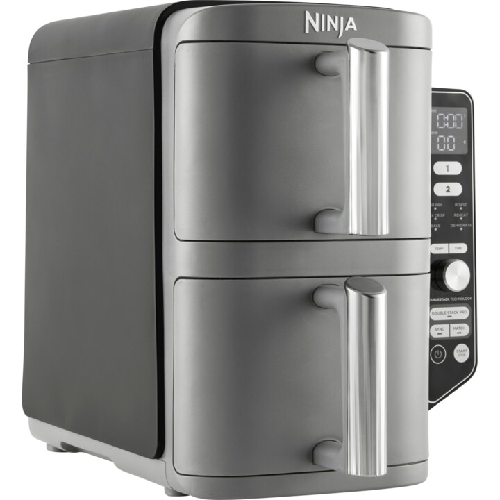 Ninja SL400EU freidora Doble 9,5 L 2470 W Freidora de aire caliente Negro, Gris