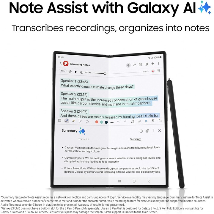 Samsung Galaxy Z Fold6 F956B 5G 12GB 512GB Dual Sim Prata Sombra