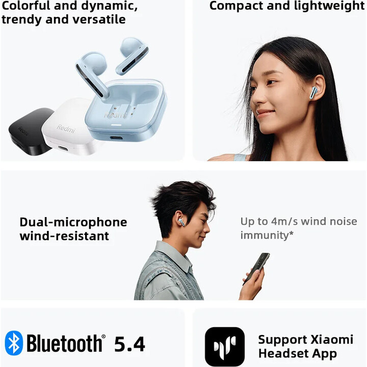 Xiaomi Redmi Buds 6 Active Rosa - Auscultadores Bluetooth
