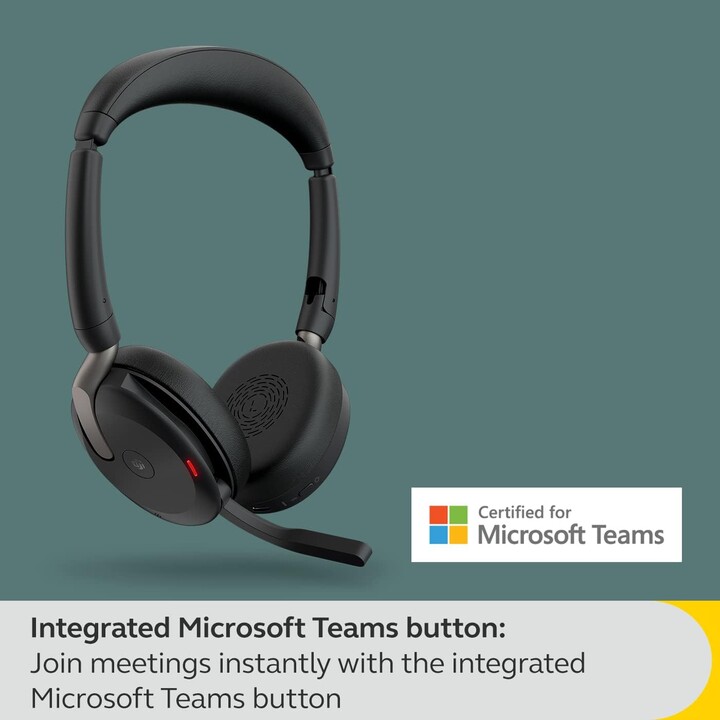 Jabra Headset Evolve2 65 Flex MS DUO + Link 380c MS WLC
