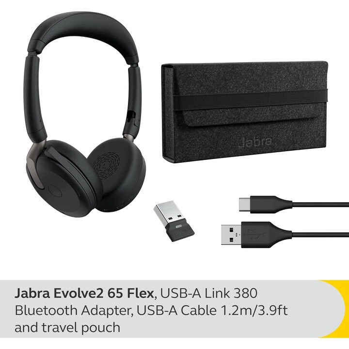 Jabra Casque Evolve2 65 Flex USB-A UC Stereo schnurlos
