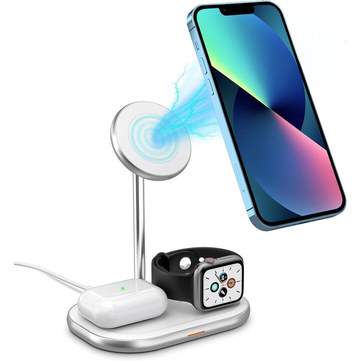 Wireless Charging Station Mag Safe 15W High Quality Aluminum Airpods iwatch Ultra Fast Charging