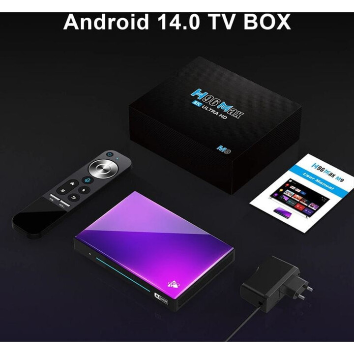 H96 Max M9 RK3576 4GB/32GB Wifi 6 Black - Android TV