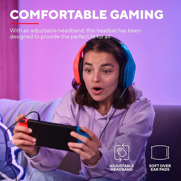 Gaming Headphones with Microphone Trust Gaming GXT 416S Zirox/ Jack 3.5/ Blue and Red