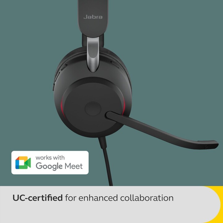 Jabra Headset Evolve2 40 SE USB-A UC Mono Casque avec technologie d'appel à 3 micros