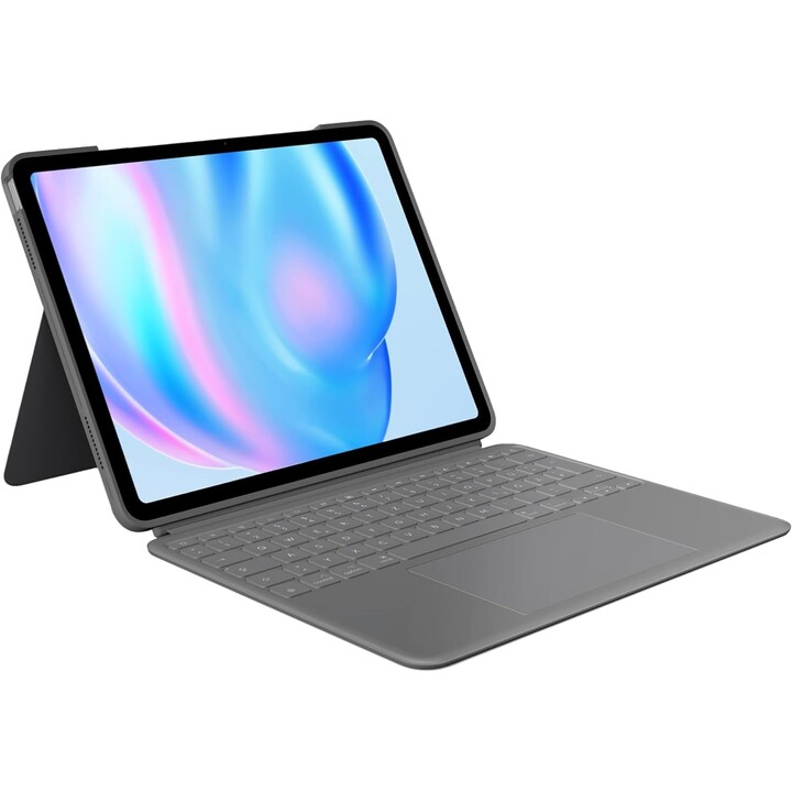Teclado de toque Logitech Combo para iPad Air 13 (2024) oxford cinza DE