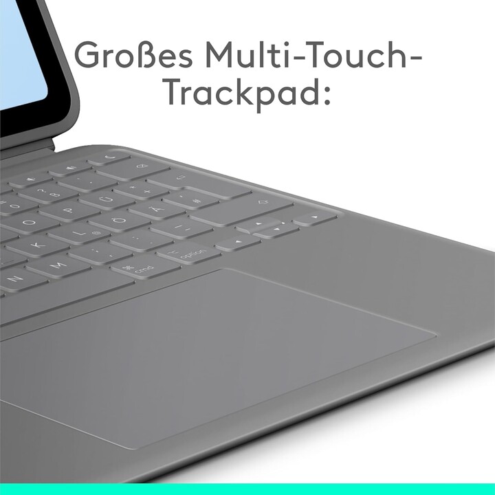 Teclado táctil combinado Logitech para iPad Air 13 (2024) gris Oxford DE