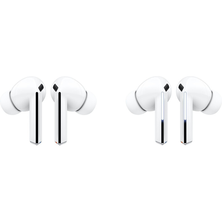 Samsung Galaxy Buds3 Pro cinza com Galaxy AI, fones de ouvido sem fio, cancelamento de ruído, Bluetooth, áudio 360, branco