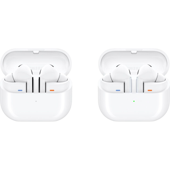 Samsung Galaxy Buds3 Pro cinza com Galaxy AI, fones de ouvido sem fio, cancelamento de ruído, Bluetooth, áudio 360, branco