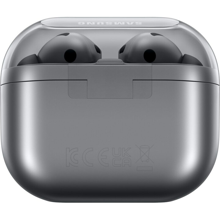 Samsung Galaxy Buds3 Pro cinza com Galaxy AI, fones de ouvido sem fio, cancelamento de ruído, Bluetooth, áudio 360, cinza pratea