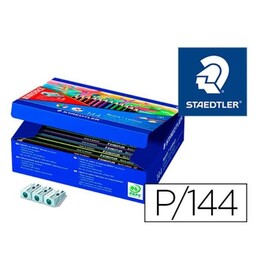 Lapiz de color staedtler wopex ecologico caja de 144 unidades surtidas 12 colores surtidos.