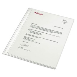 Funda multitaladro esselte din a4 polipropileno 80 mc 11 taladros cristal caja de 100 unidades