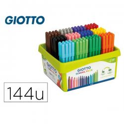 Stylo marqueur scolaire couleur turbo Giotto paquet de 144 unités 12 couleurs x 12 unités