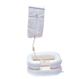 Piscina lavacabezas hinchable y ducha - set