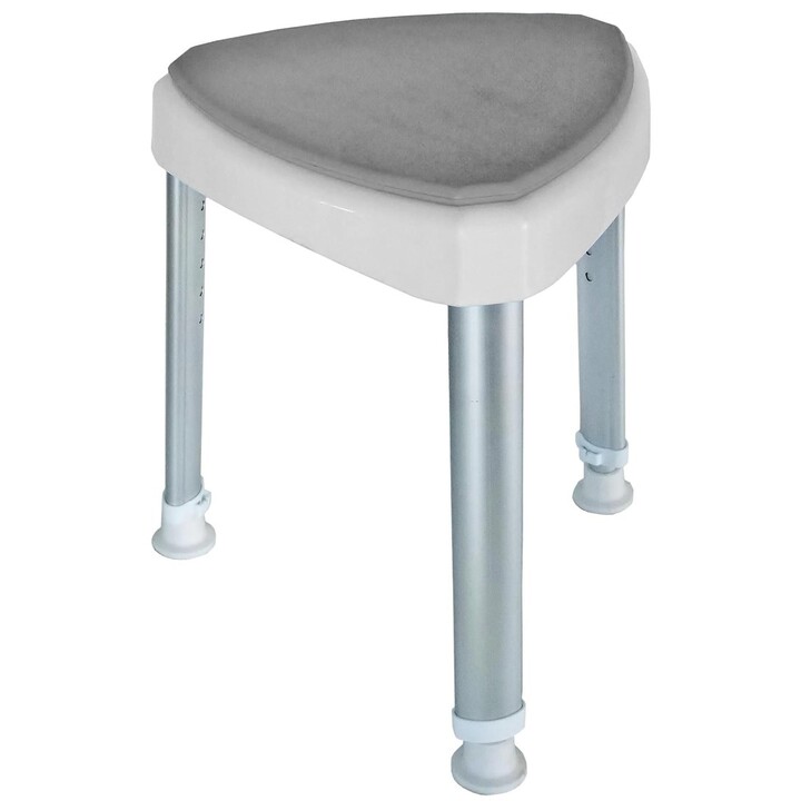 Mobilex 302066 taburete de ducha con asiento giratorio blanco