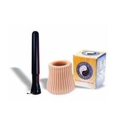 SUNDO Doff N'Donner set per indossare e sfilare calze compressive con cono e manicotto in silicone beige/nero