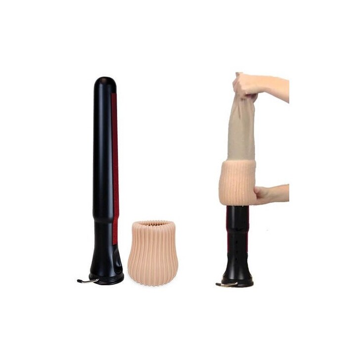 SUNDO Doff N'Donner kit pour enfiler et retirer des bas de compression avec cône et manchon en silicone beige/noir