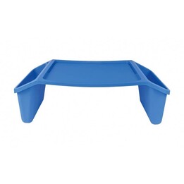 SUNDO bed tray with adjustable legs 2 compartments blue