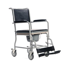 MDH PLW006VC toilet wheelchair foldable grey and black