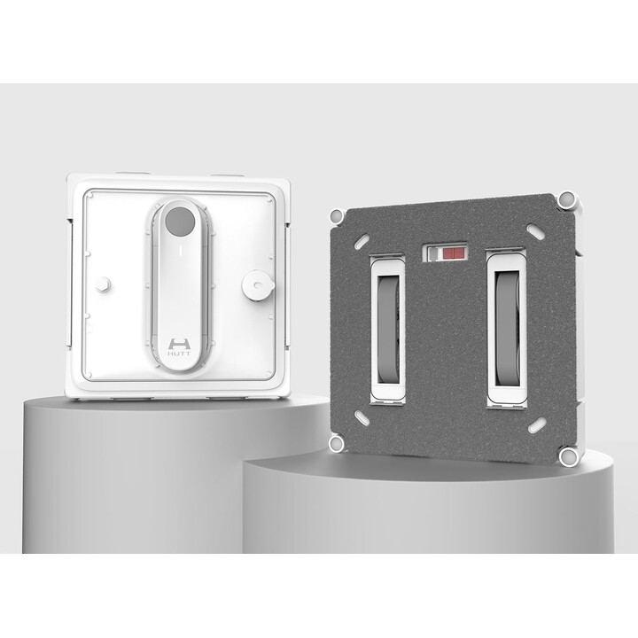 Hutt W9, Smart Window Cleaning Robot with Automatic Water Spray and Slim Design for Effective Glass Surface Care, White