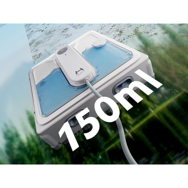 Hutt W9, Smart Window Cleaning Robot with Automatic Water Spray and Slim Design for Effective Glass Surface Care, White