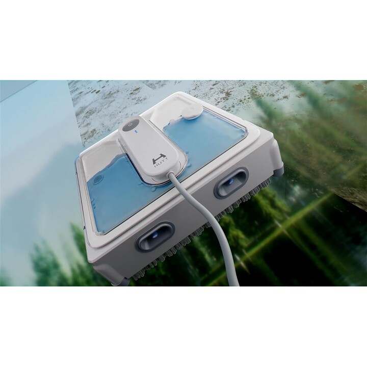 Hutt W9, intelligenter Fensterreinigungsroboter mit automatischem Wasserspray und schlankem Design für die effektive Pflege von 