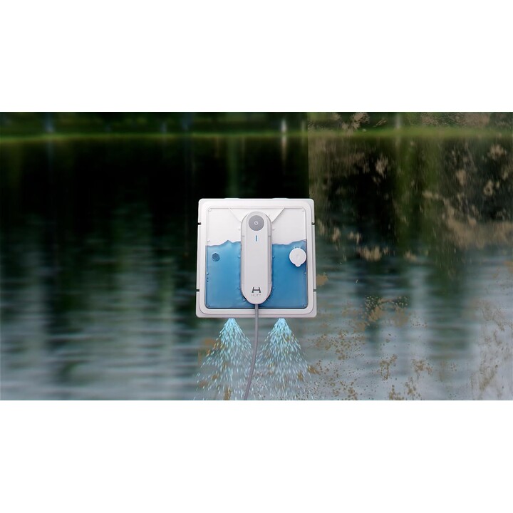 Hutt W9, intelligenter Fensterreinigungsroboter mit automatischem Wasserspray und schlankem Design für die effektive Pflege von 