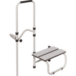 Herdegen Accès O Bain bath access kit with support bar and step white