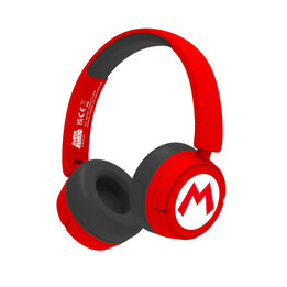 Otl Technologies Super Mario Kopfhörer, kabellos und kabelgebunden, Kopfband, Musik, USB, Typ C, Bluetooth, Rot, Schwarz