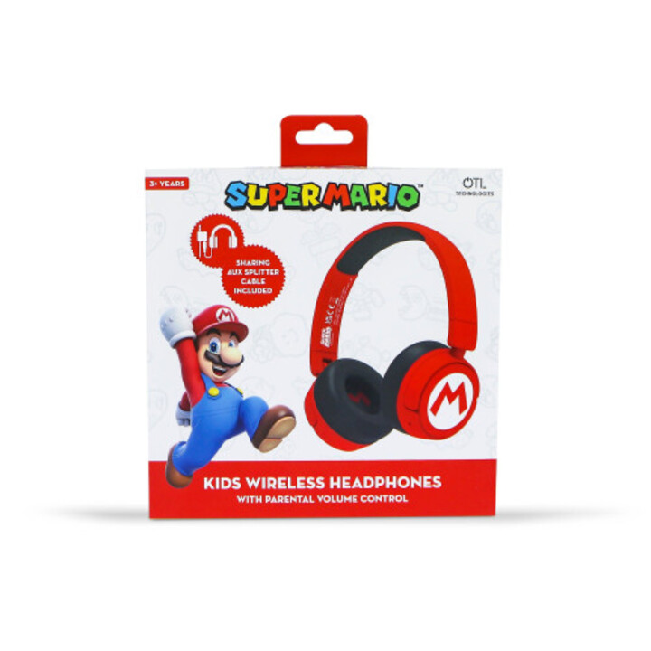 Otl Technologies Super Mario Auriculares Inalámbrico Y Alámbrico Diadema Música Usb Tipo C Bluetooth Rojo, Negro