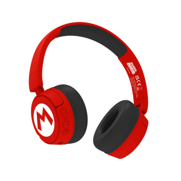 Otl Technologies Super Mario Casque sans fil et filaire Bandeau Musique USB Type C Bluetooth Rouge, Noir