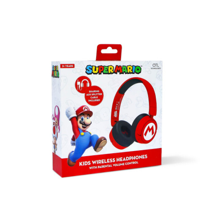 Otl Technologies Super Mario Auriculares Inalámbrico Y Alámbrico Diadema Música Usb Tipo C Bluetooth Rojo, Negro