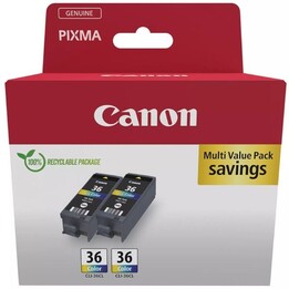 Original Canon CLI-36/ 2x Tricolor Tintenpatrone