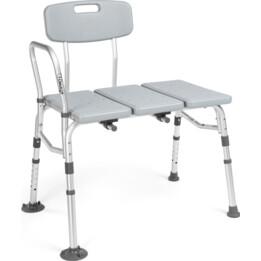 Timago BathTim, Bathtub Bench with Backrest and Non-Slip Ergonomic Seat for Safe Bathroom Hygiene Systems, White