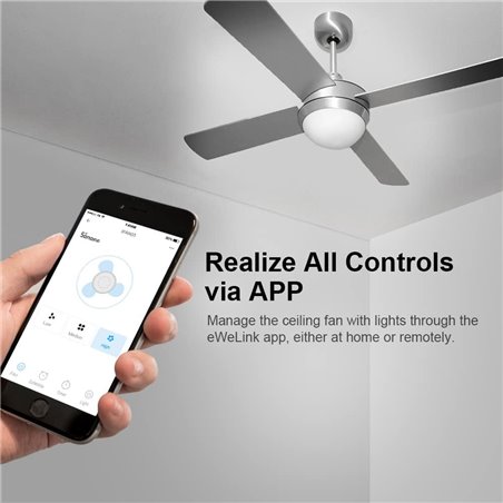 SONOFF iFan04-H - Controlador Inteligente para Ventilador de Techo