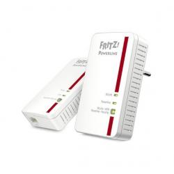 AVM FRITZ Powerline 1240E WLAN Set Powerline adapter kit GigE, HomePlug AV WiFi 2.4 GHz can be connected to a wall socket