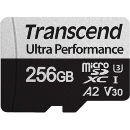 Transcend TS256GUSD340S 256 GB Class 10 UHS-I U3 V30 A2 Black / Grey - microSD Card