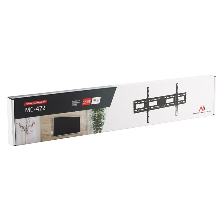 Maclean MC-422 Support TV max VESA 800x400 43-100" 120kg réglage de l'inclinaison +15°~-15°
