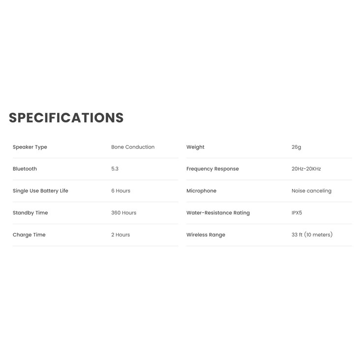 OPN Sound Dashlyte cuffie a conduzione ossea nere
